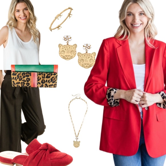 Red Suede Slides - Picture 4 of 4